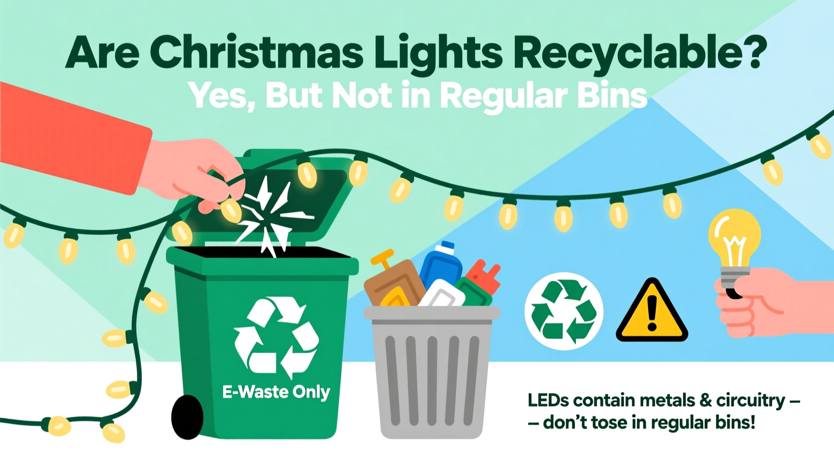 are christmas lights recyclable