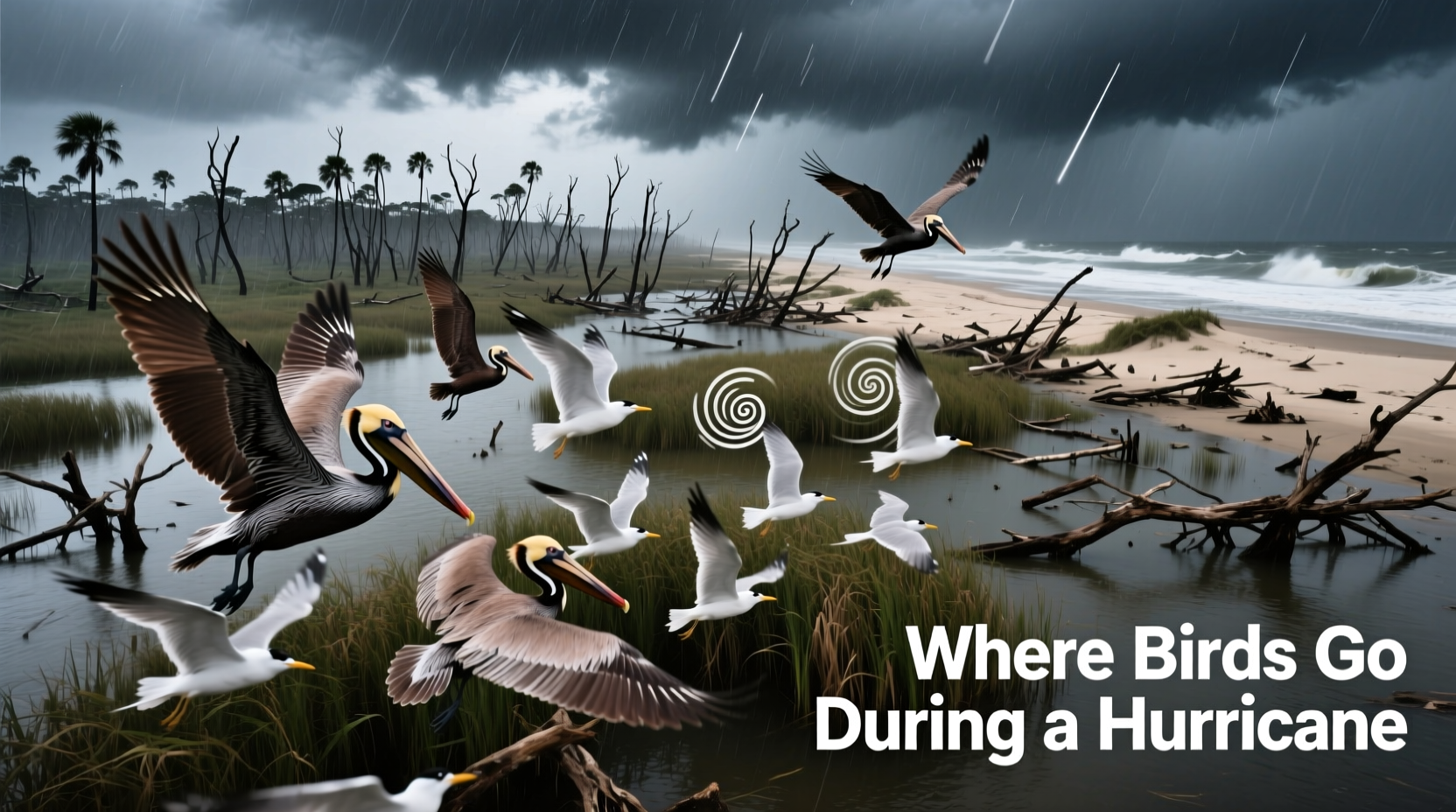 where do birds go during a hurricane