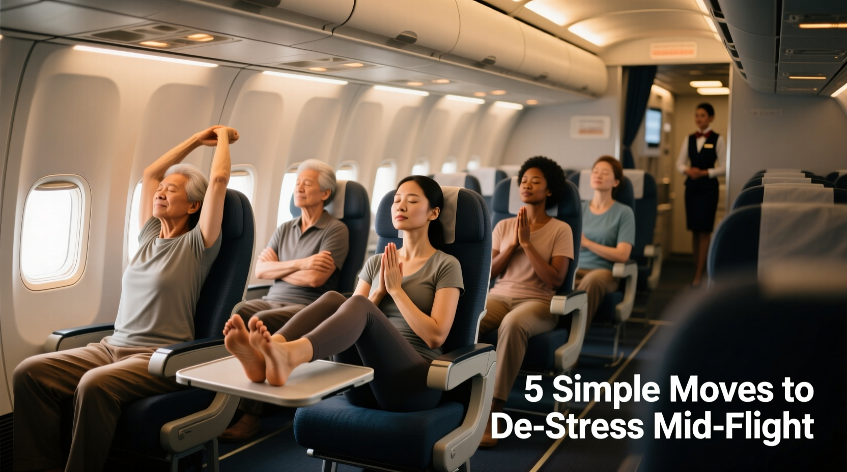 5 Exercises to De-Stress on Long Flights: Practical In-Seat Routine Guide