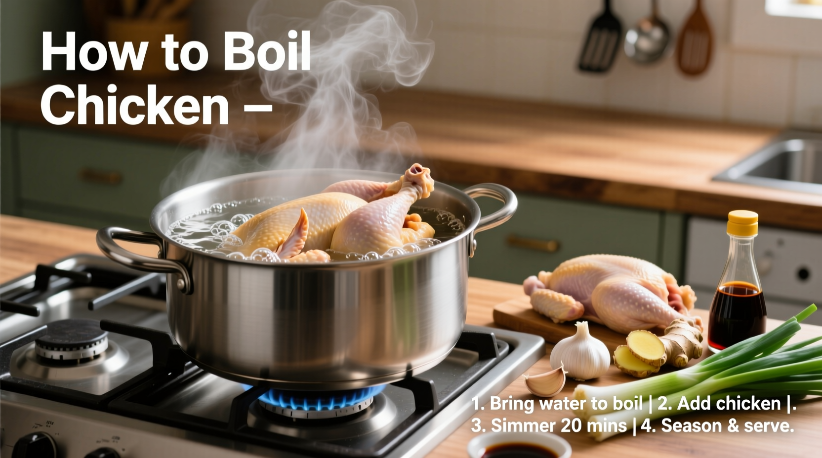 how to boil cook chicken