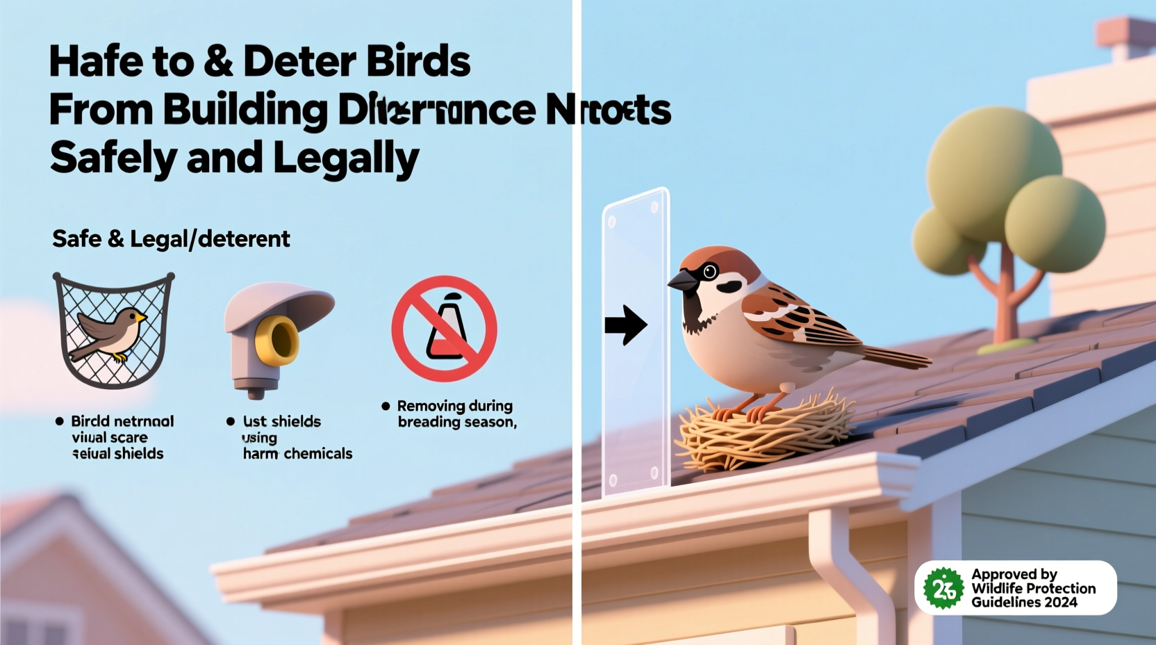 how to deter birds from building nest
