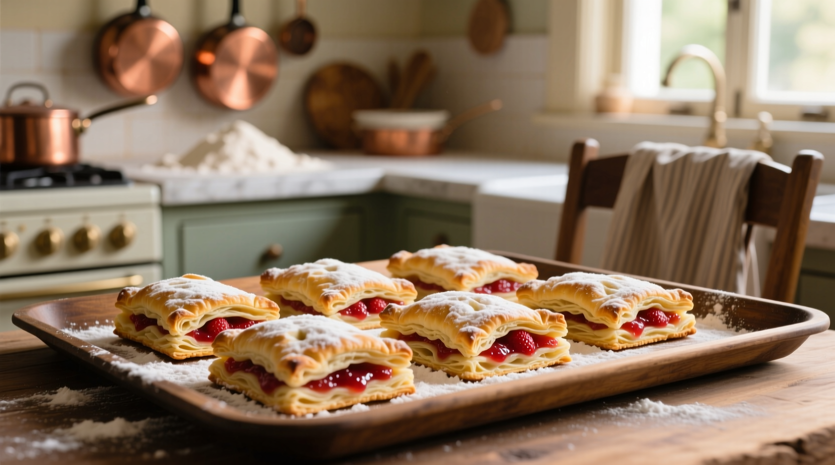 Assembled homemade pop tarts ready for baking