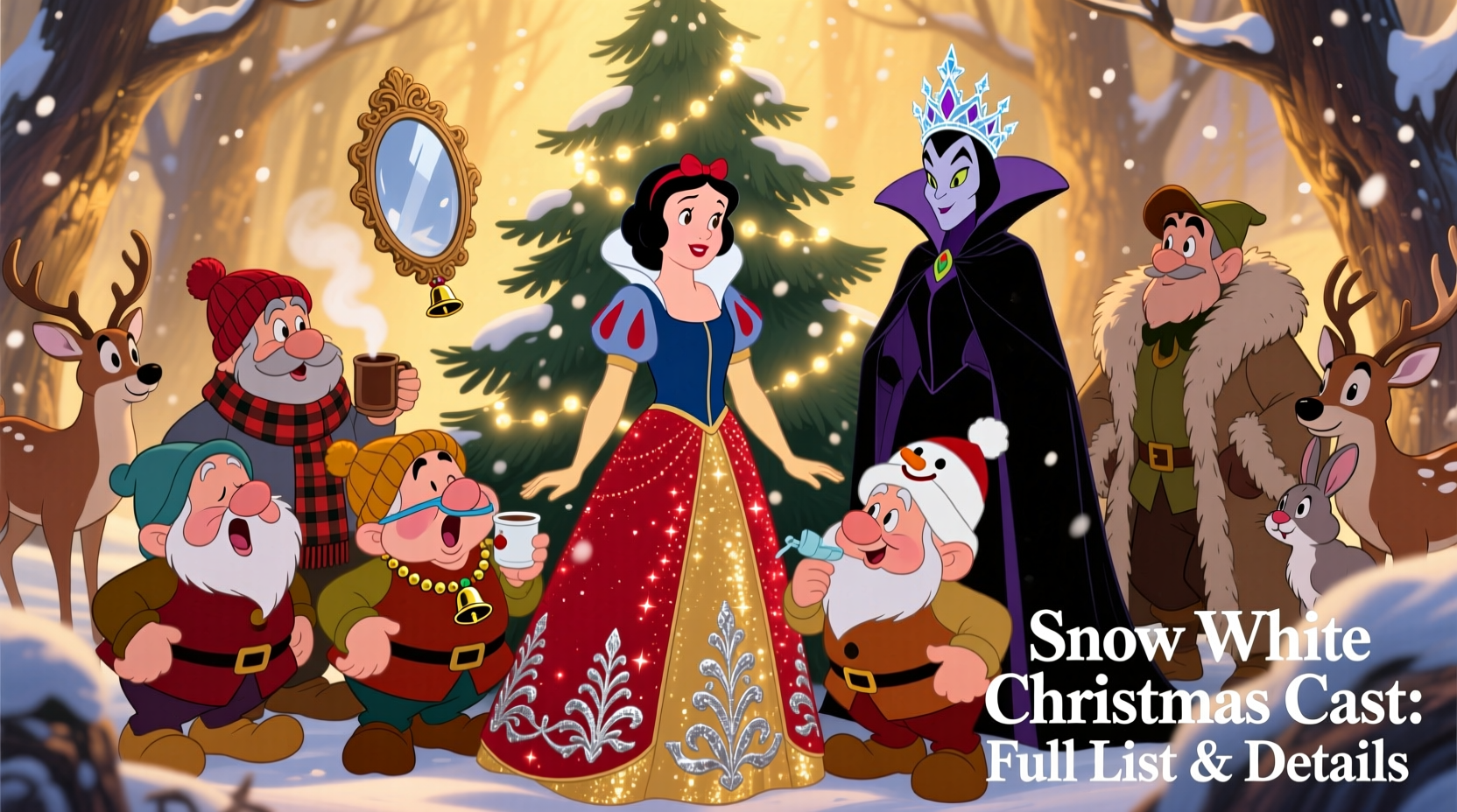 a snow white christmas cast