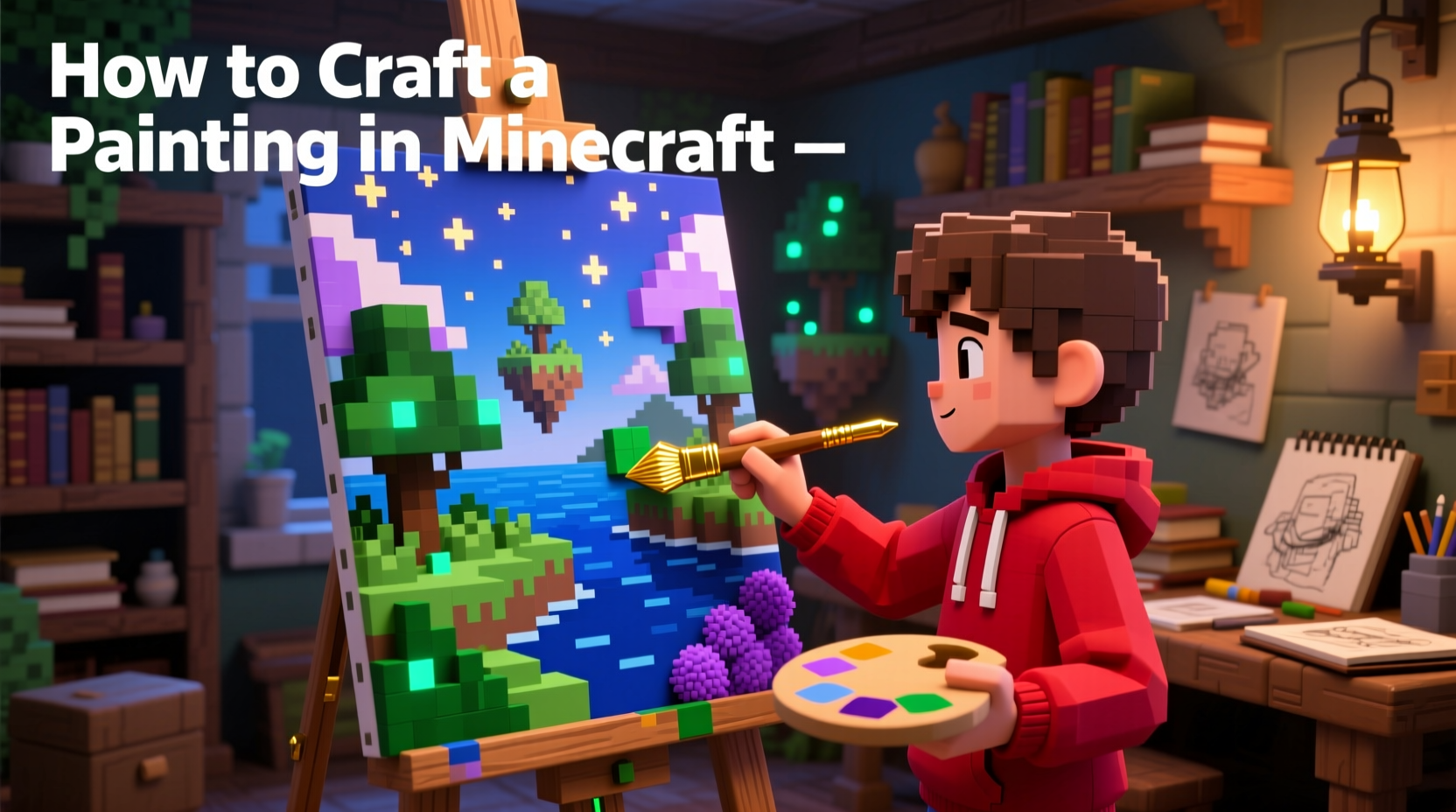how to craft a painting in minecraft