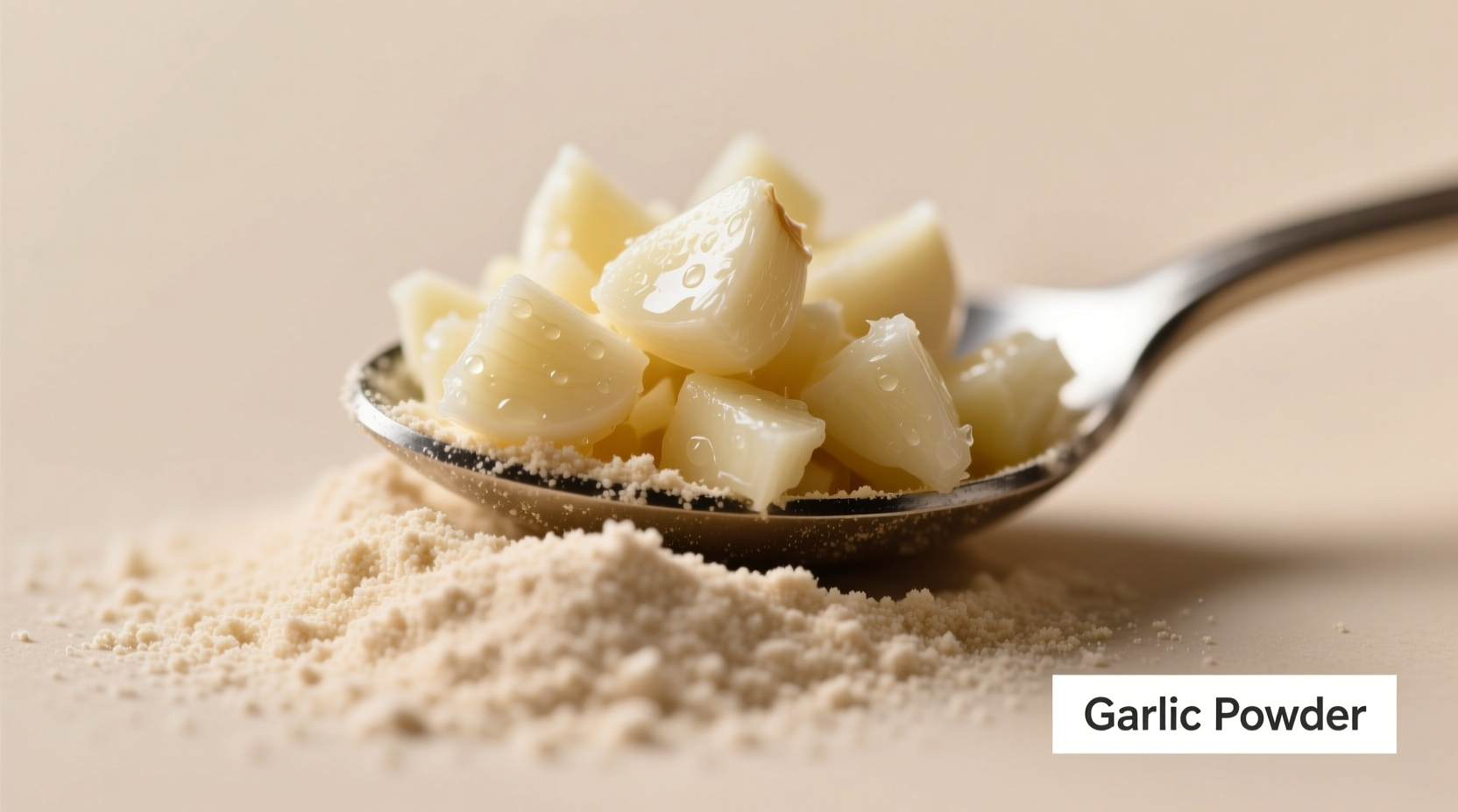 1 tablespoon minced garlic to garlic powder