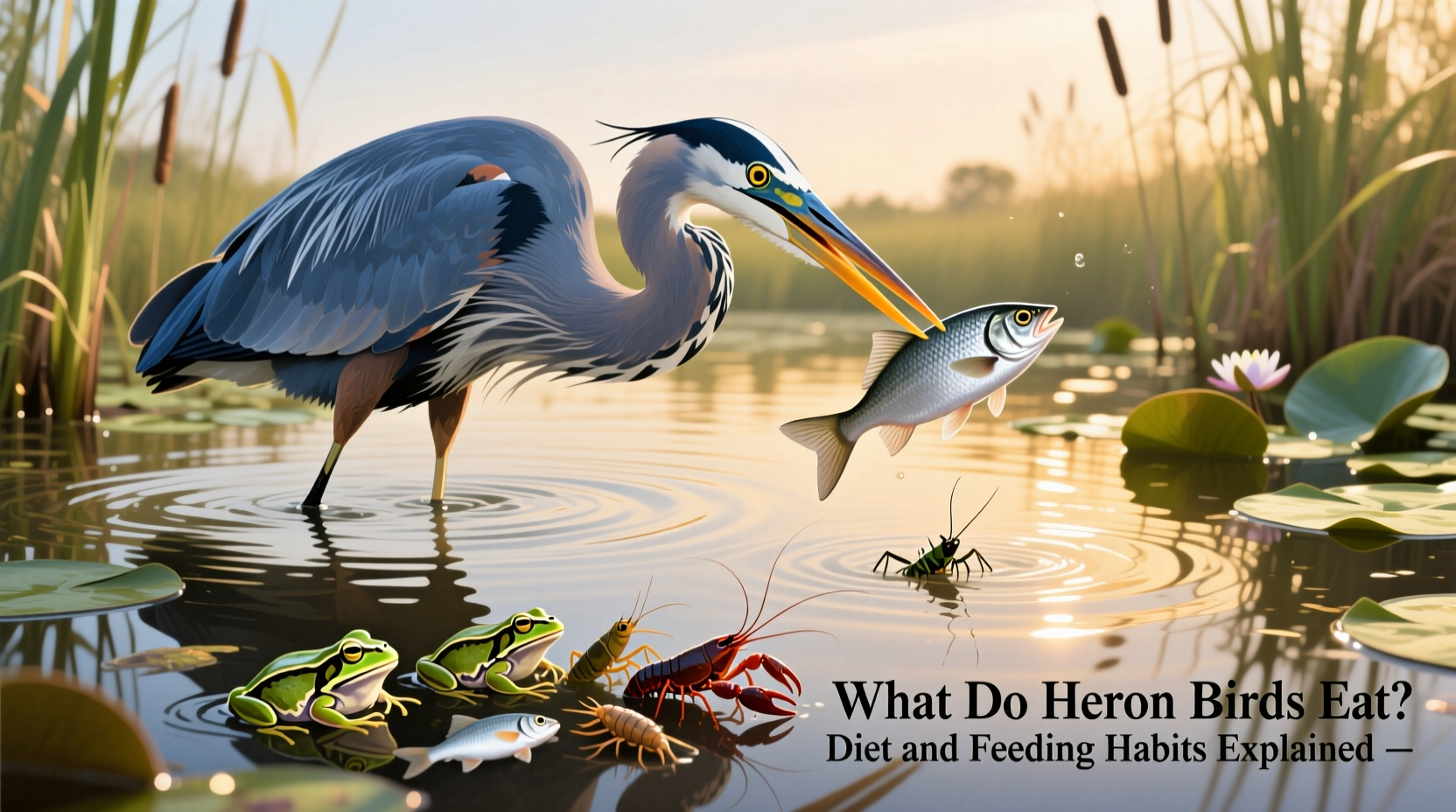 what do heron birds eat