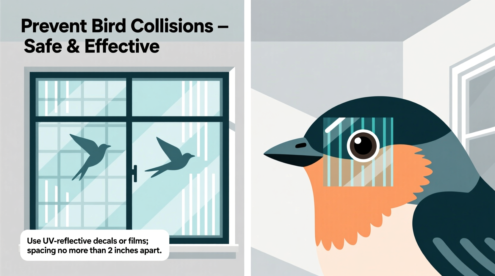 how to avoid birds hitting windows