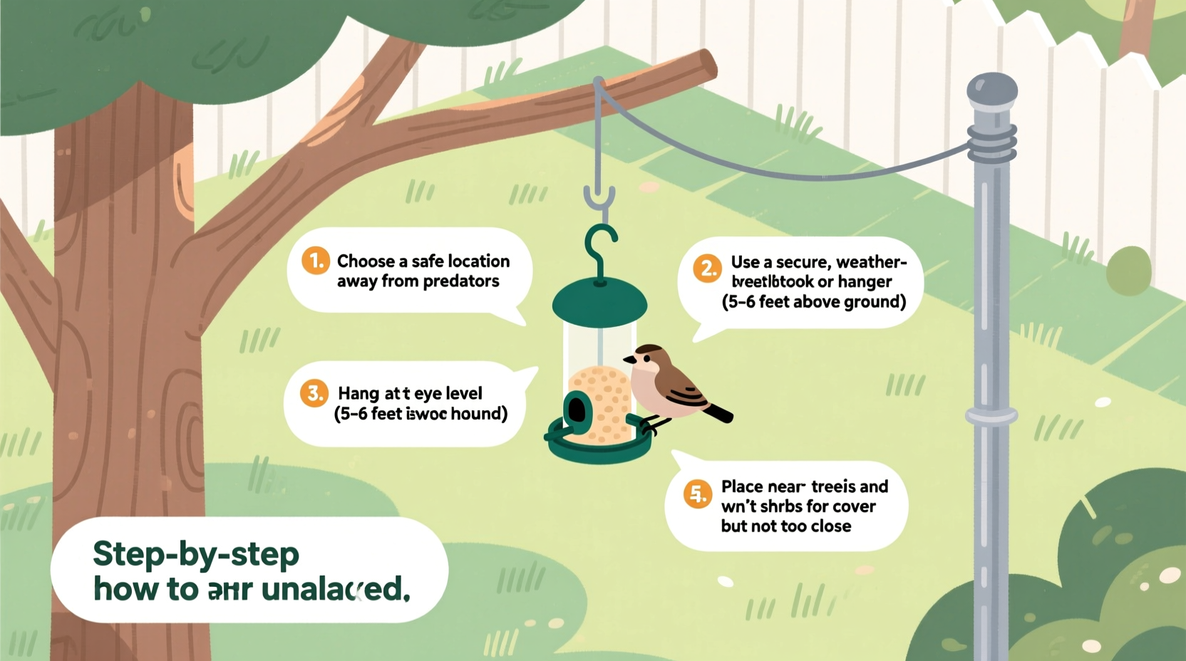 how to hang a bird feeder