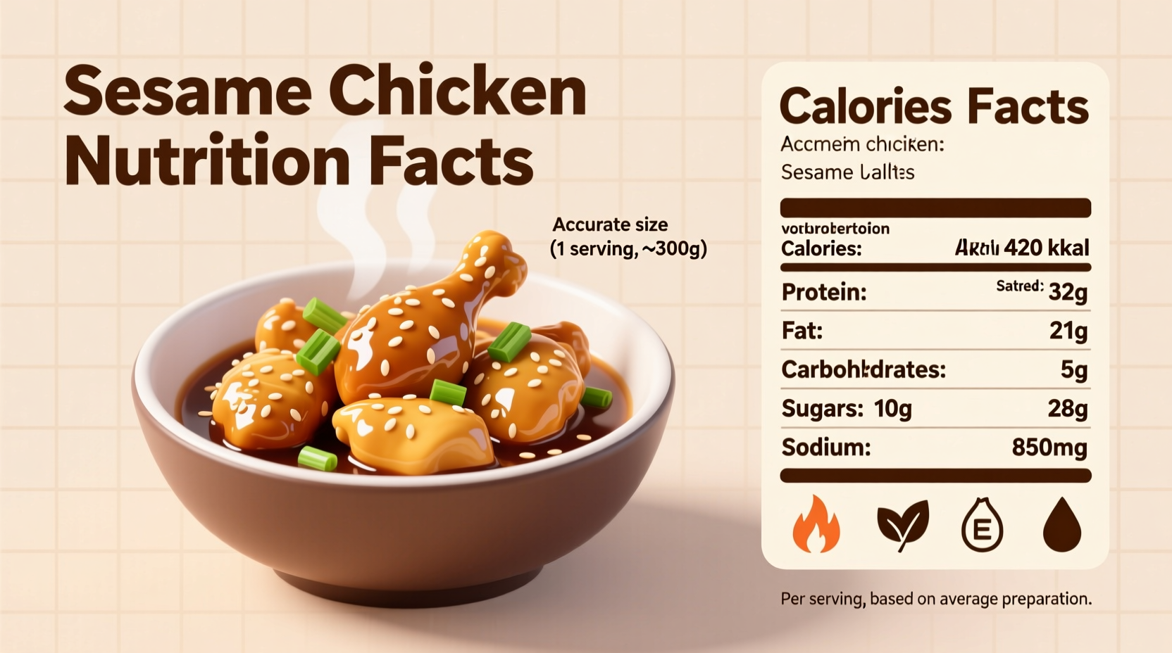sesame chicken nutrition information