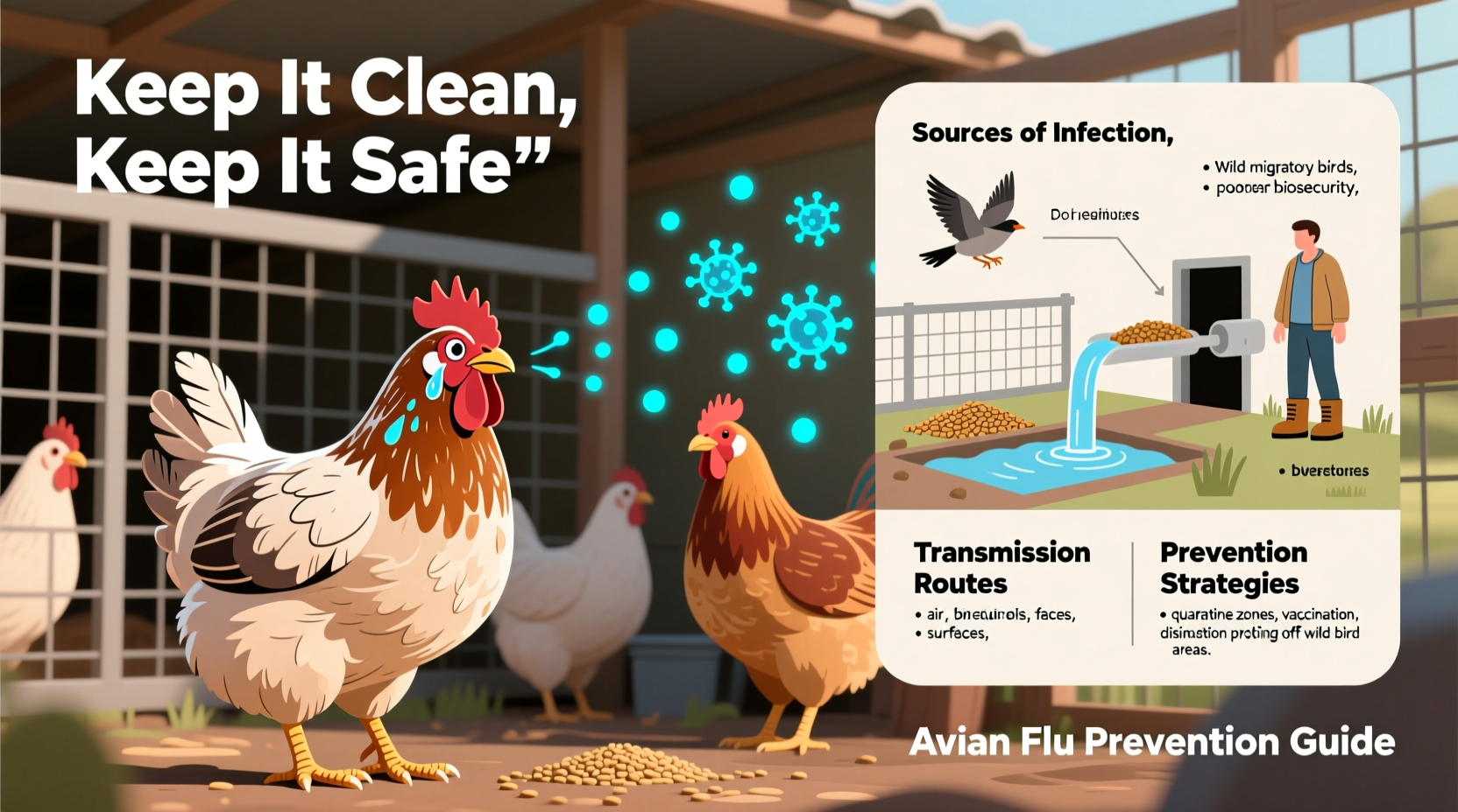 how do chickens get the bird flu