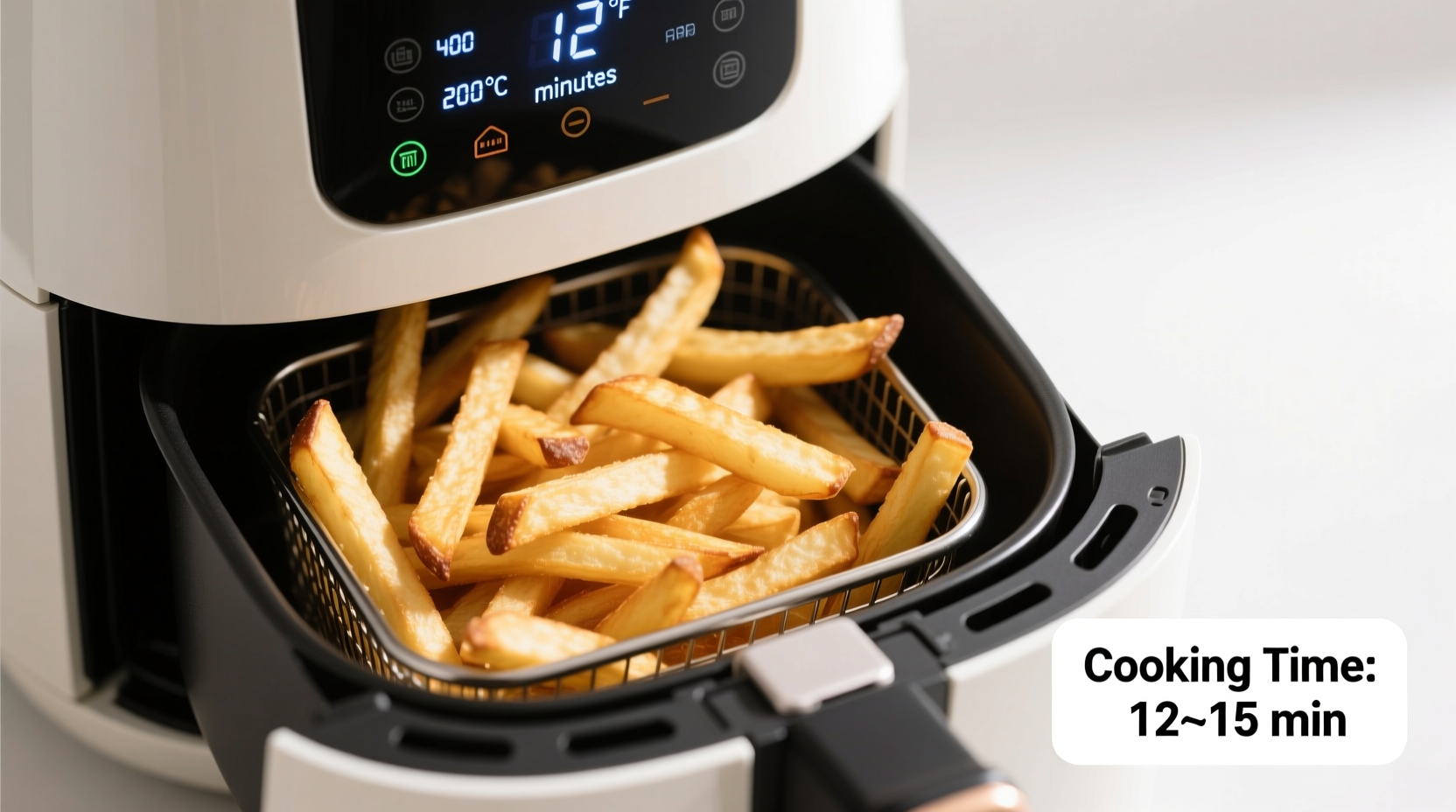 Air Fryer Fries Cooking Time: 15-20 Minutes at 400°F