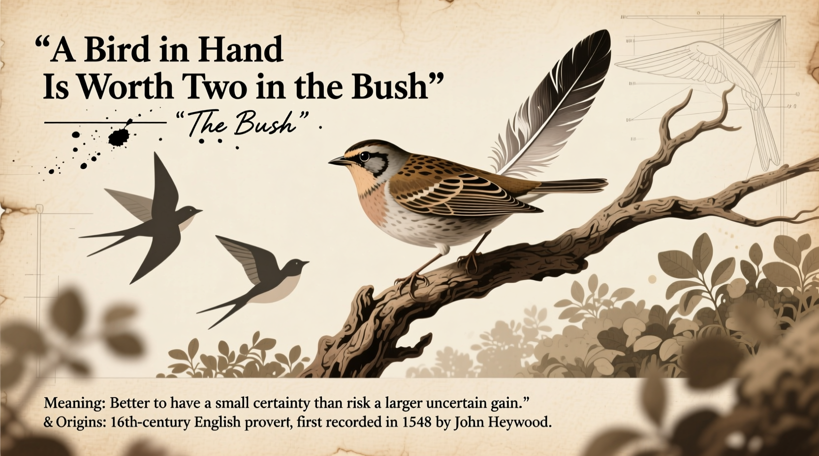 a bird in hand is worth 2 in the bush