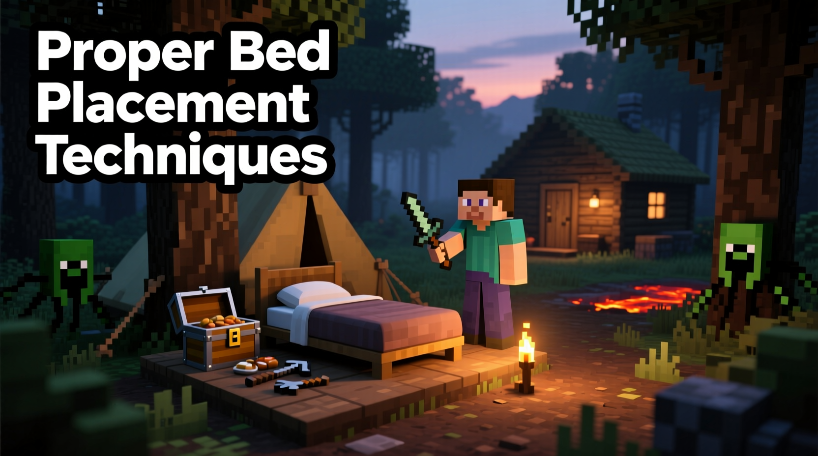 Proper bed placement techniques in Minecraft survival