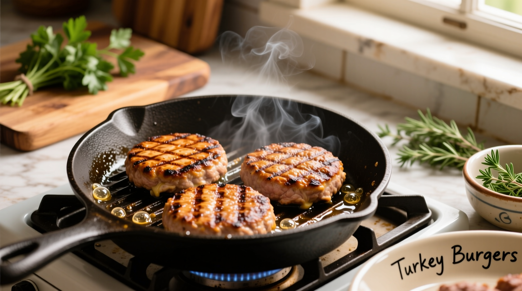 how long to cook turkey burgers