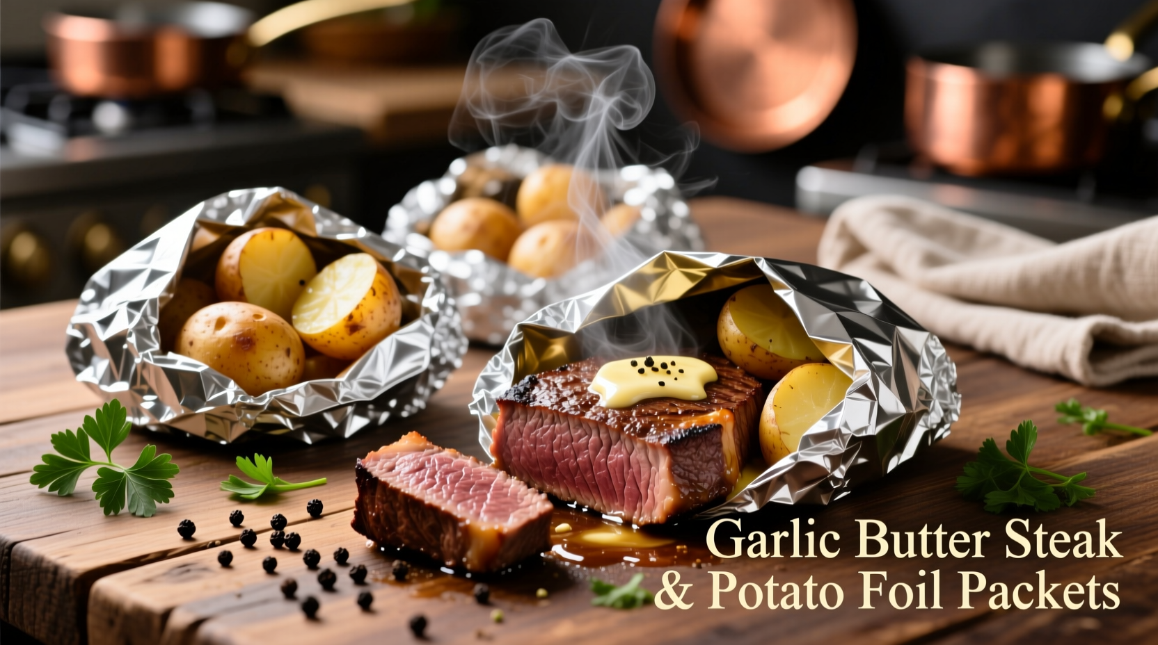 Perfect Garlic Butter Steak and Potato Foil Packets Recipe