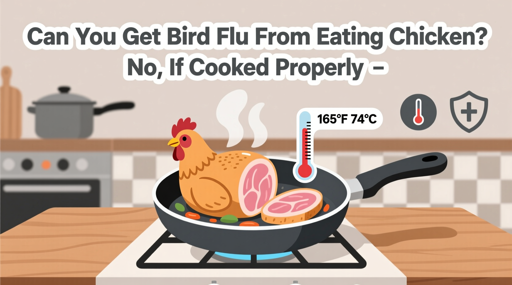 can you get bird flu from eating chicken