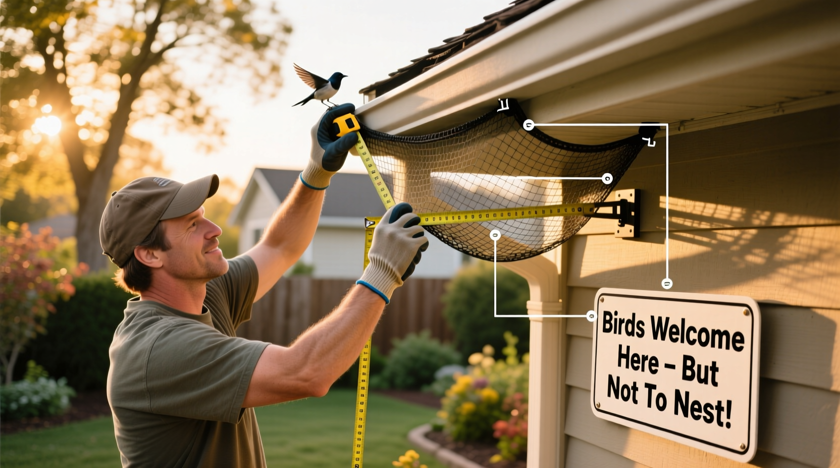 how to repel birds from nesting