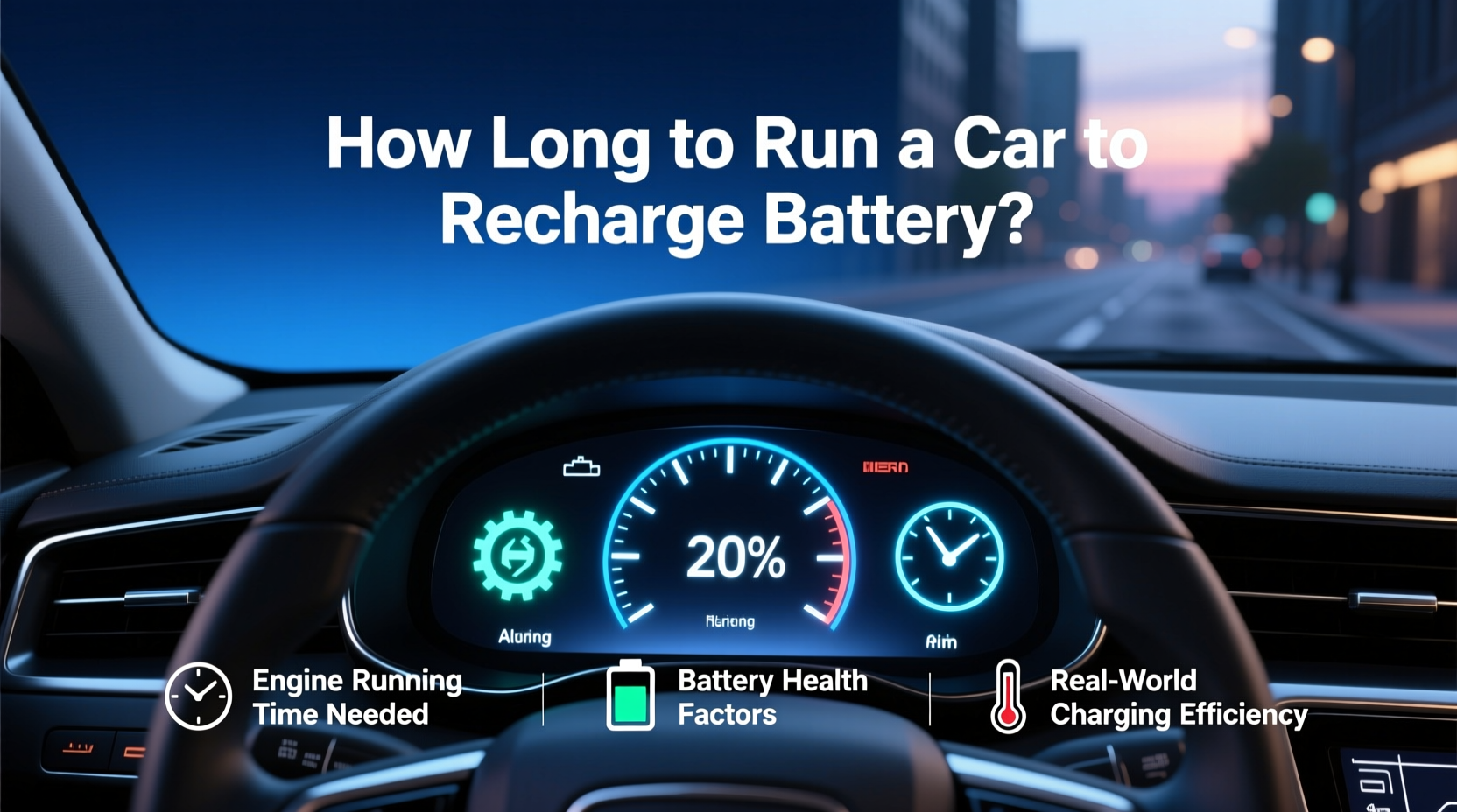 how long to run a car to recharge battery
