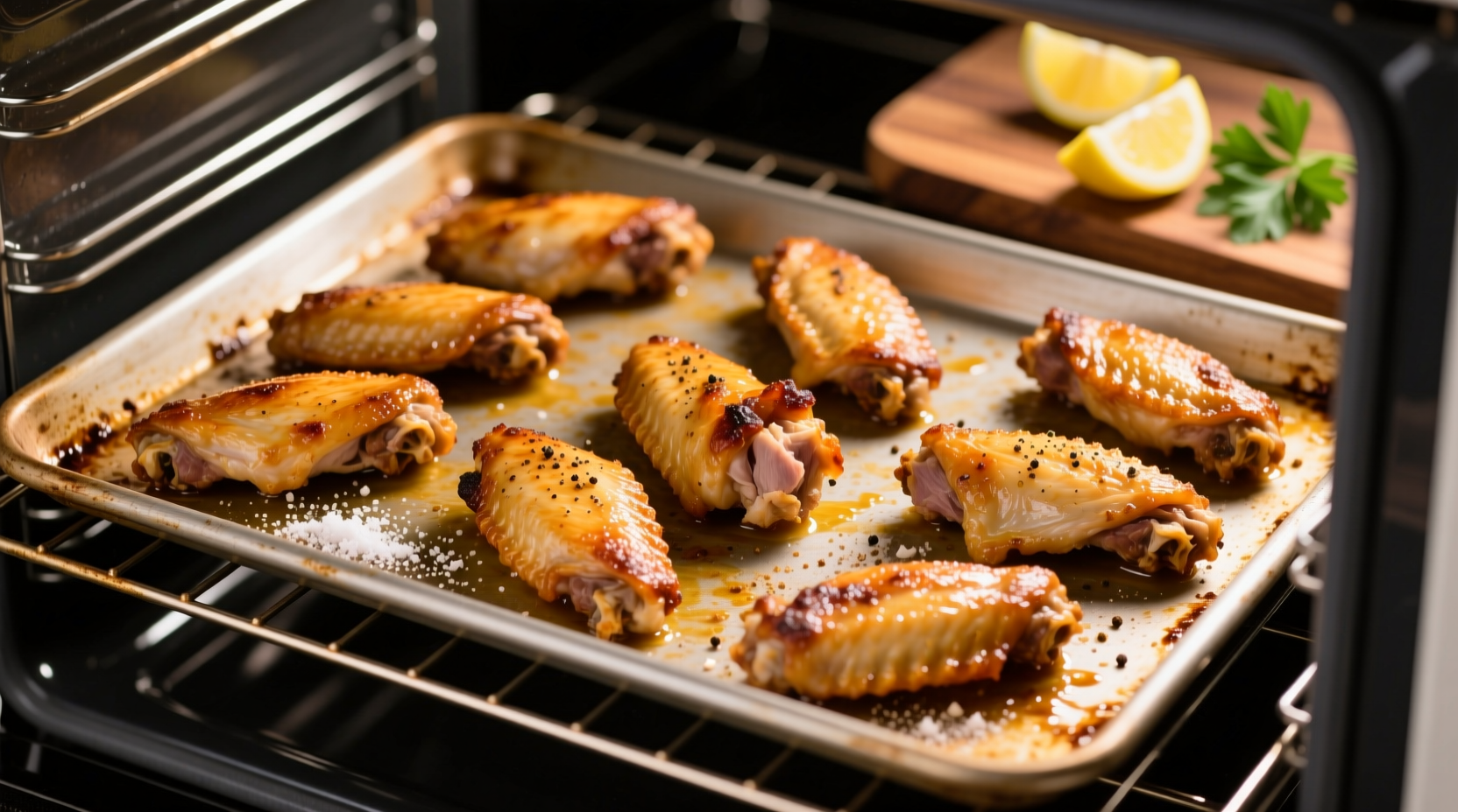 how long to cook chicken wings in oven at 350