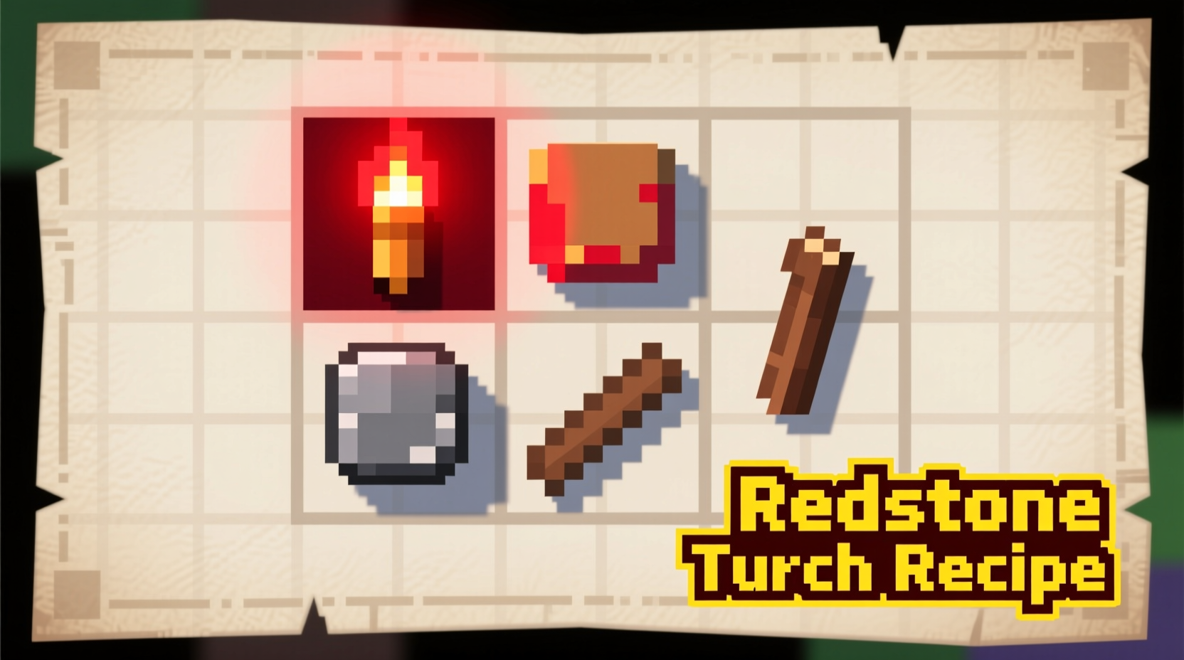 Correct painting recipe layout in Minecraft crafting grid