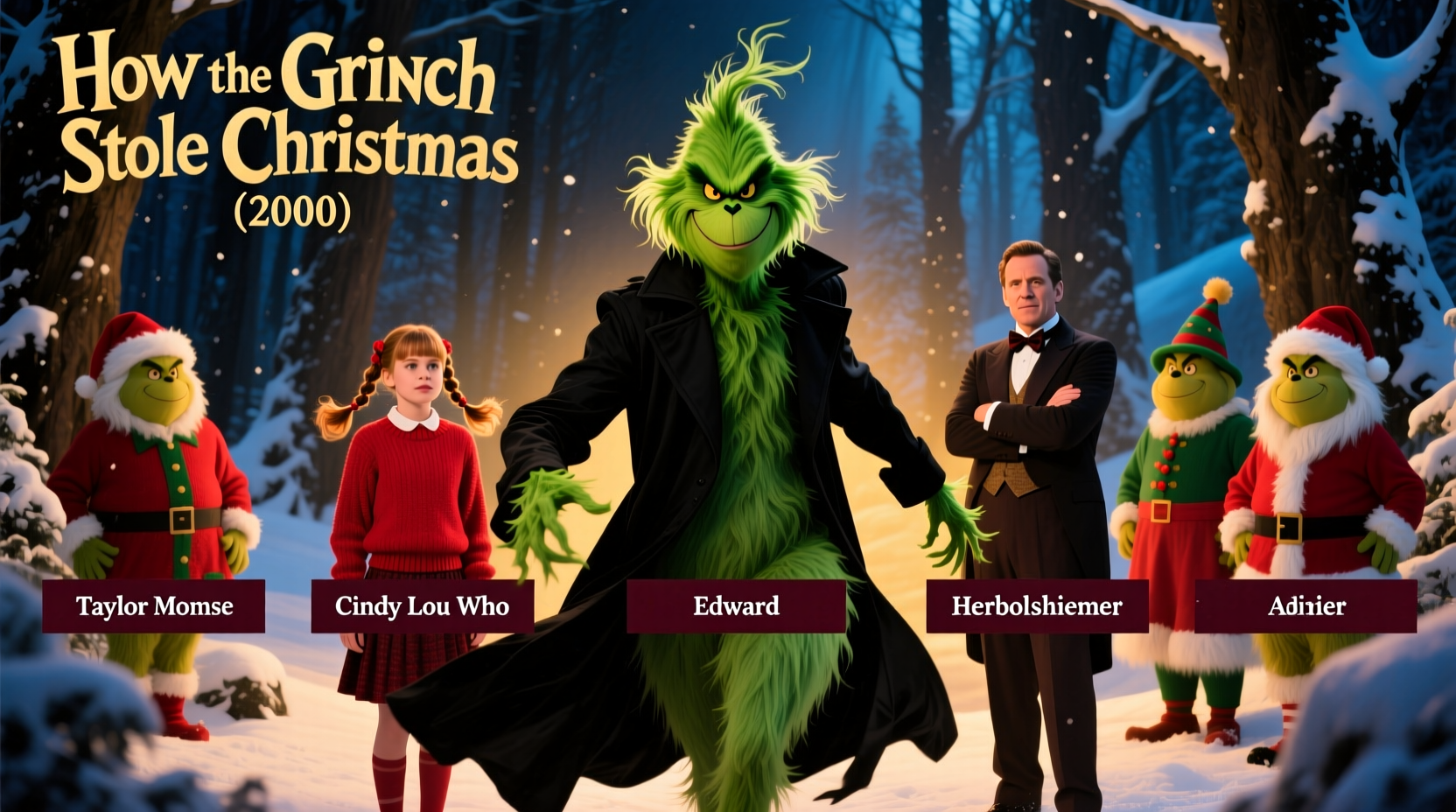 how the grinch stole christmas 2000 cast