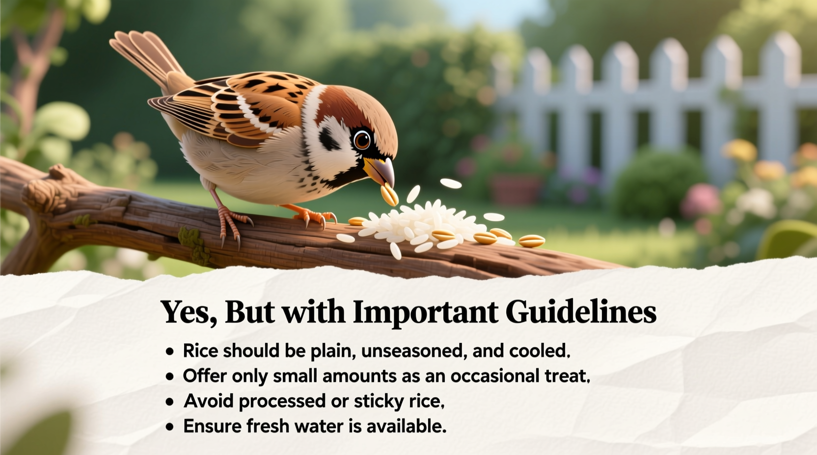 can a bird eat rice