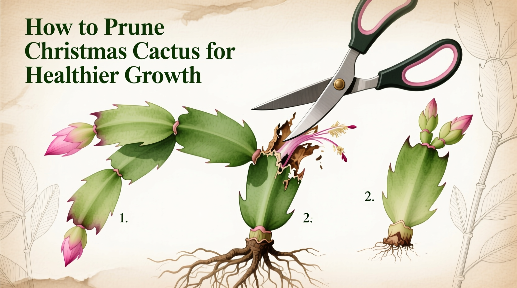how to prune christmas cactus