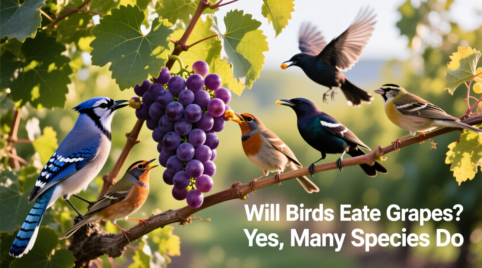 will birds eat grapes