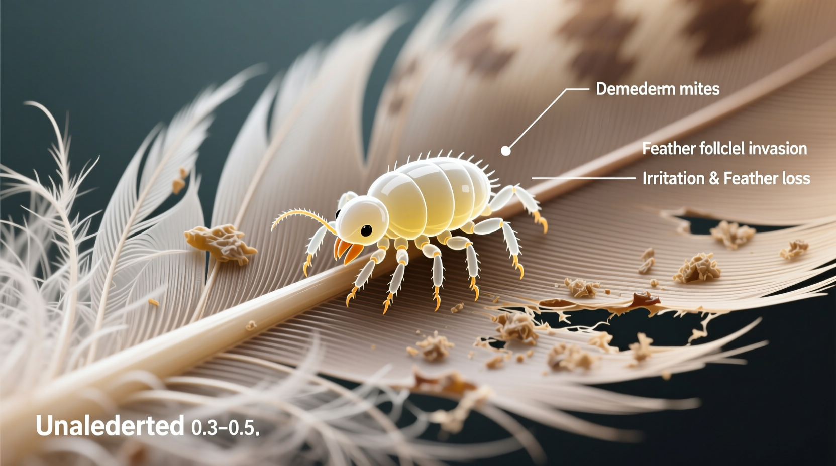 what do mites on birds look like