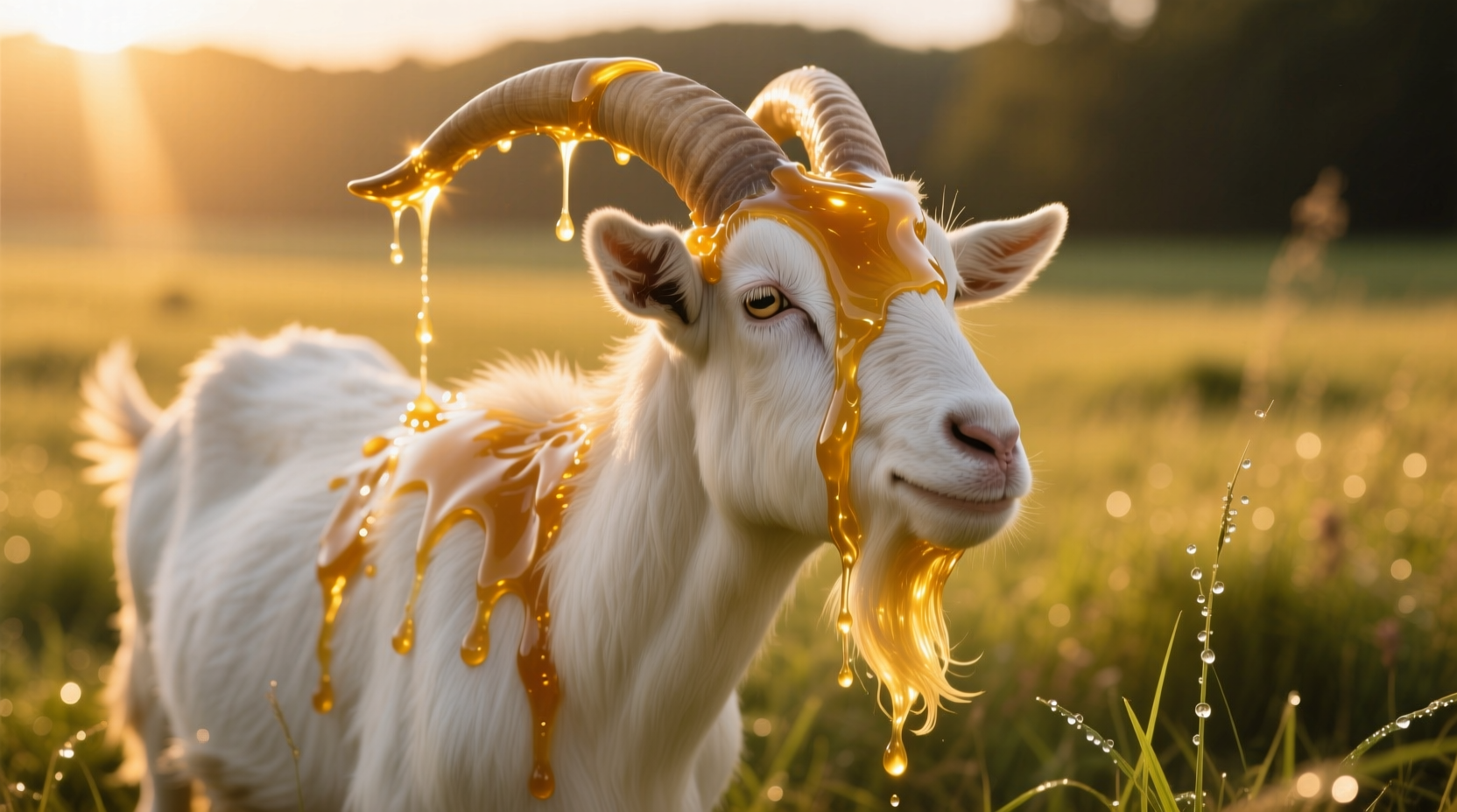pouring honey on you goat
