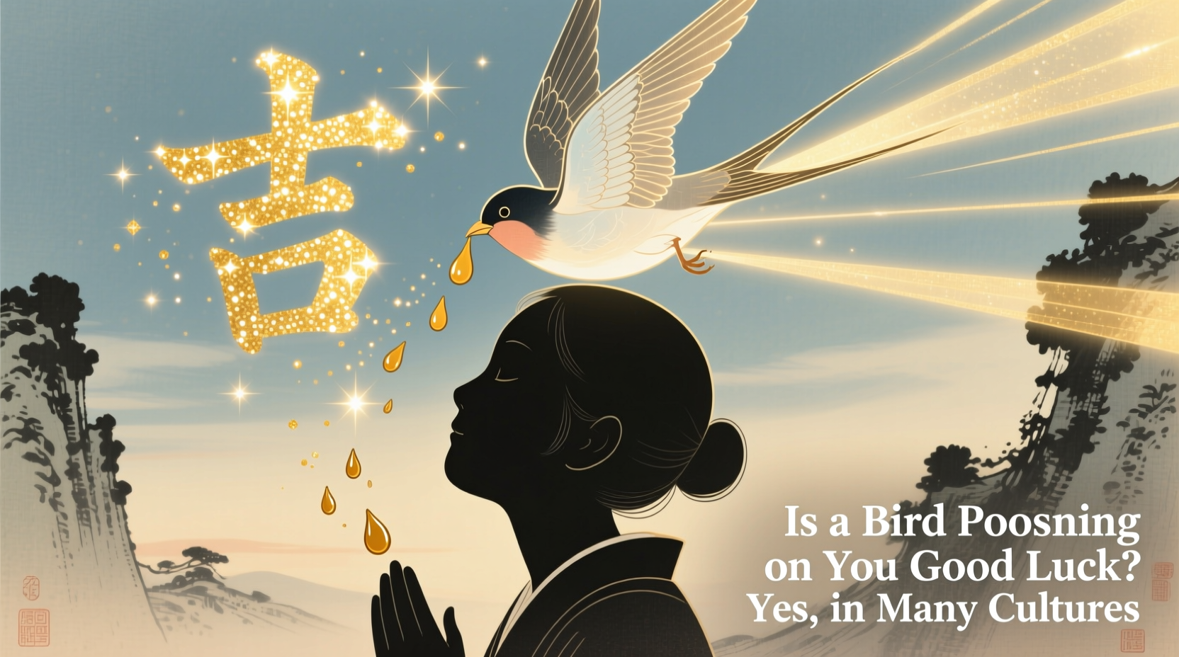 is a bird pooping on you good luck