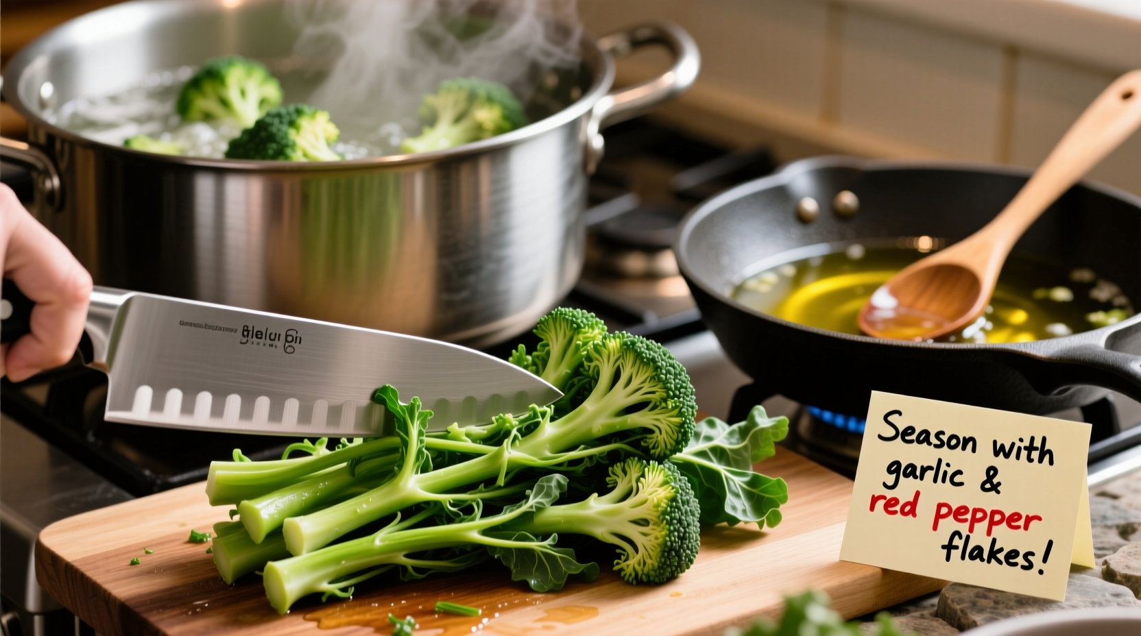 how do you cook broccoli rapini