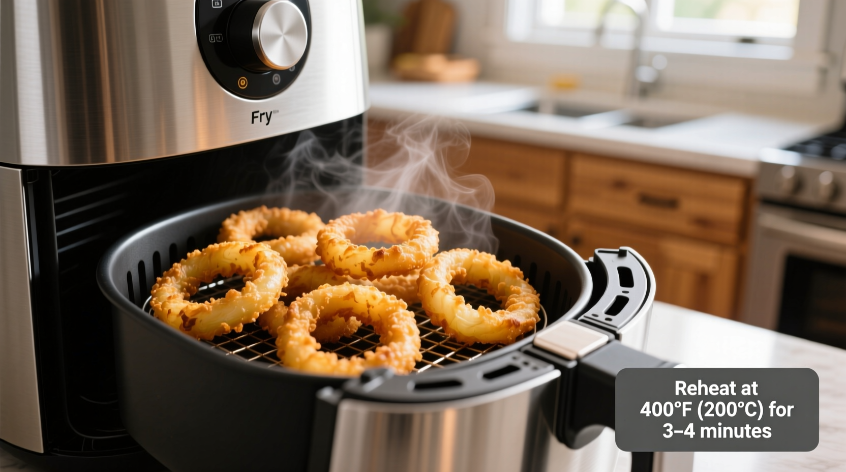 reheat onion rings in air fryer