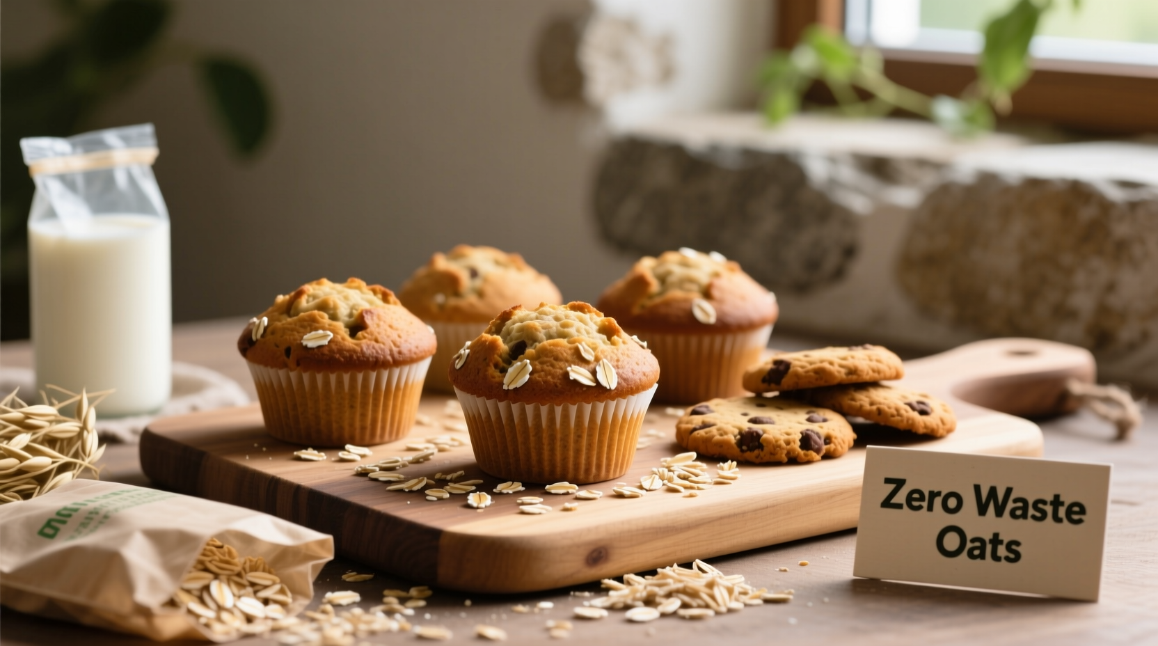 Oat pulp used in baked goods for zero waste