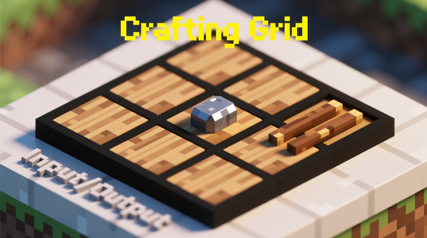 Correct book crafting grid layout in Minecraft