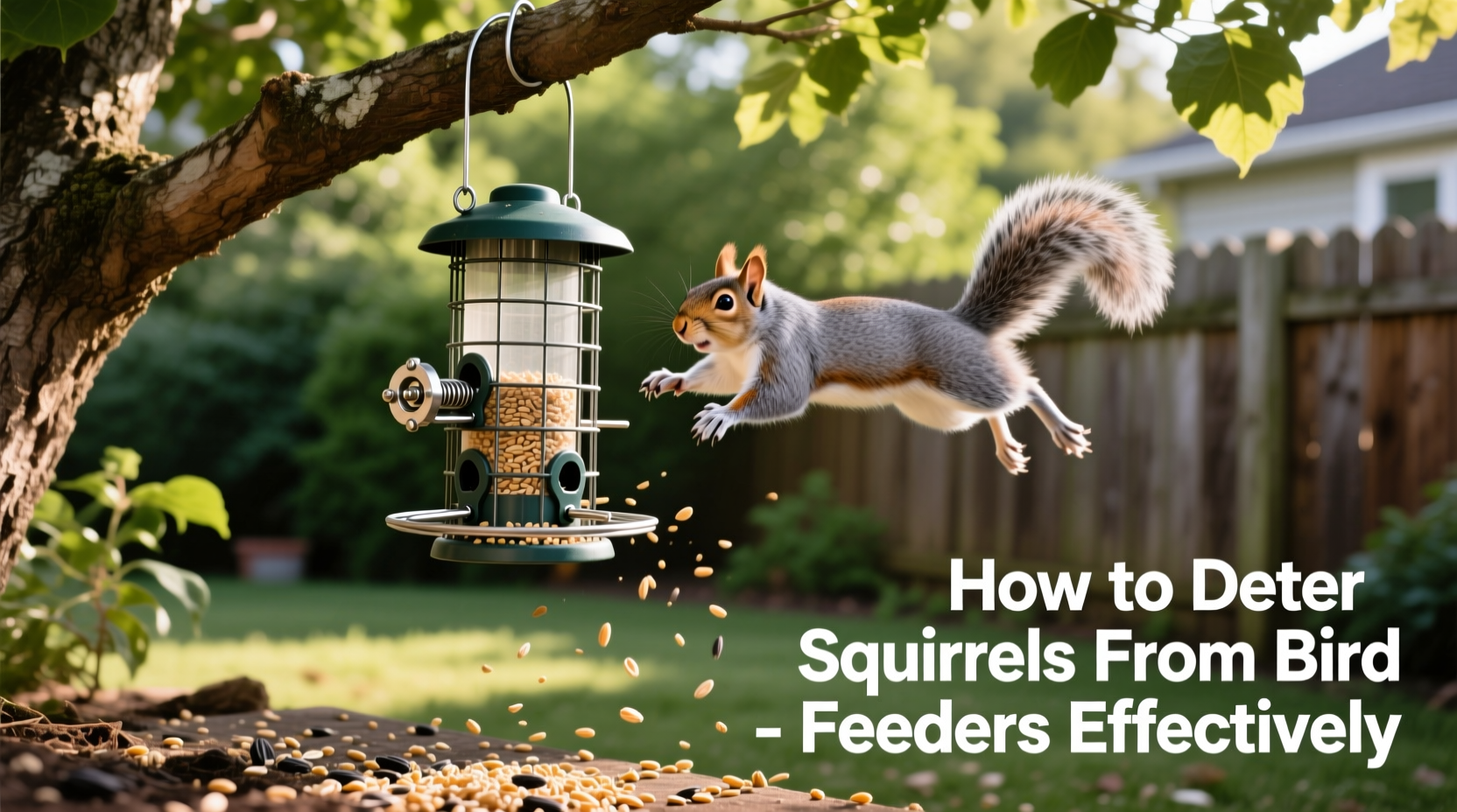 how to deter squirrels from bird feeders
