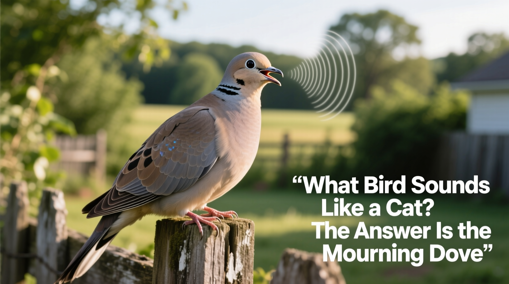 what bird sounds like a cat