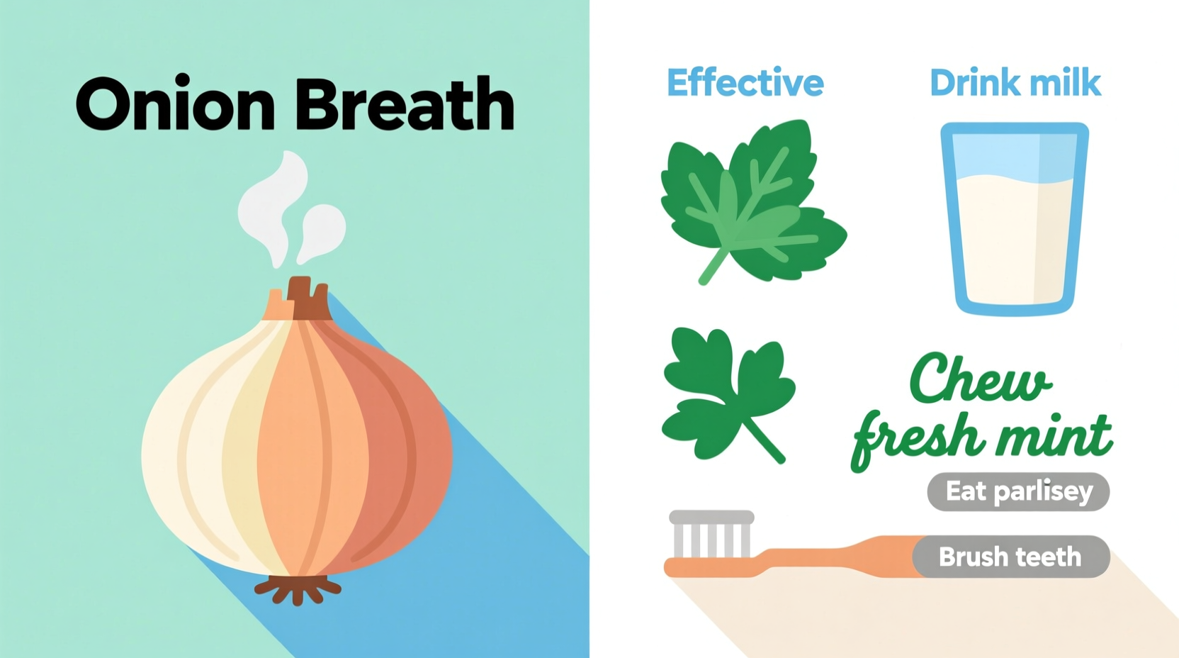 how to rid onion breath