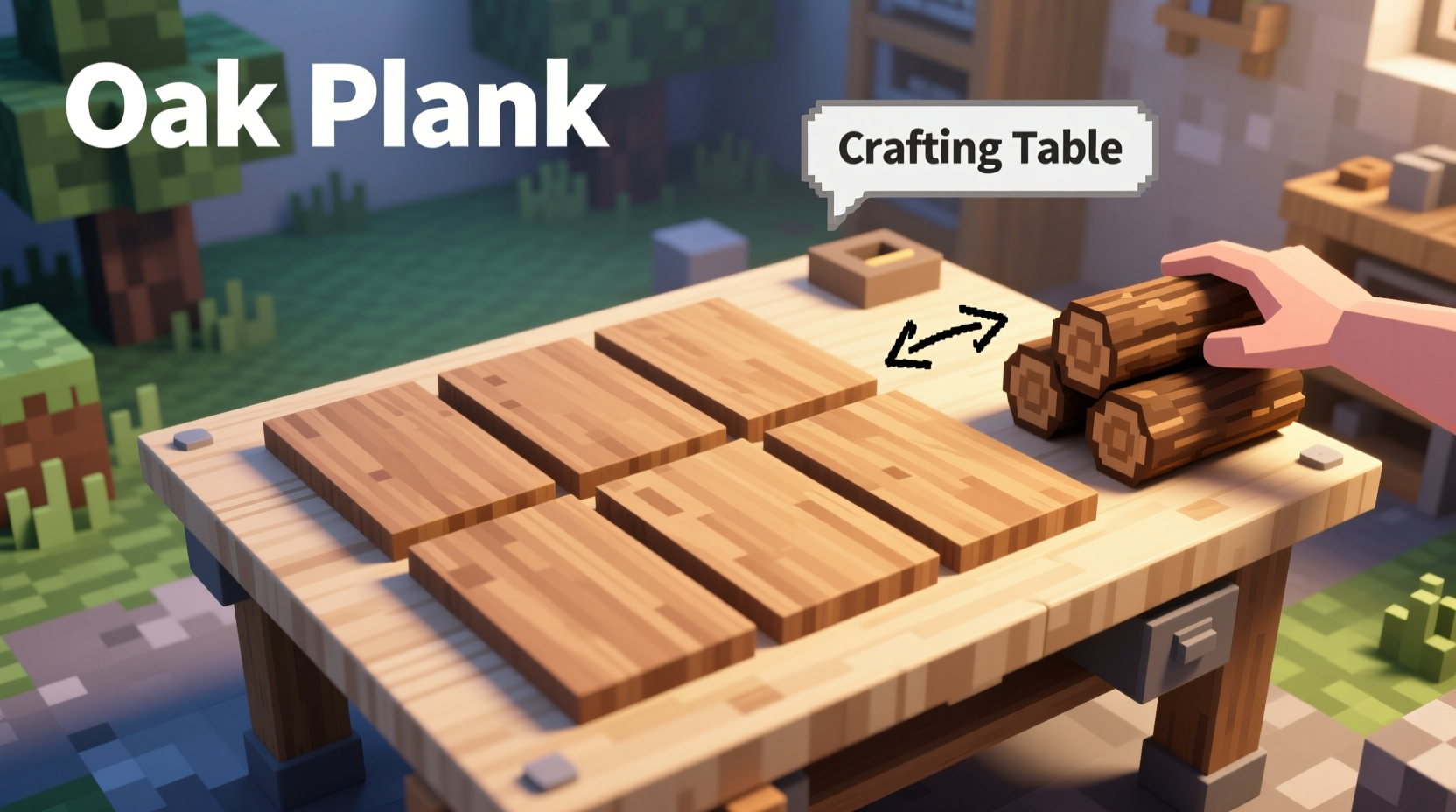 how to make a crafting table in minecraft pc