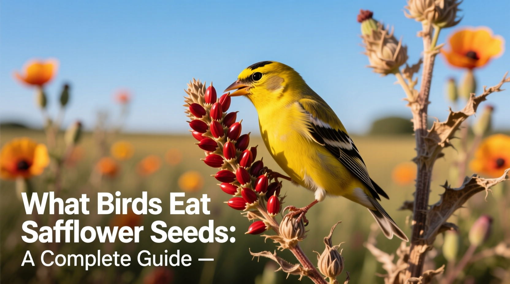 what birds eat safflower seeds