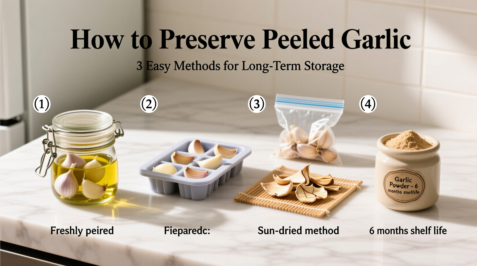 how to preserve peeled garlic