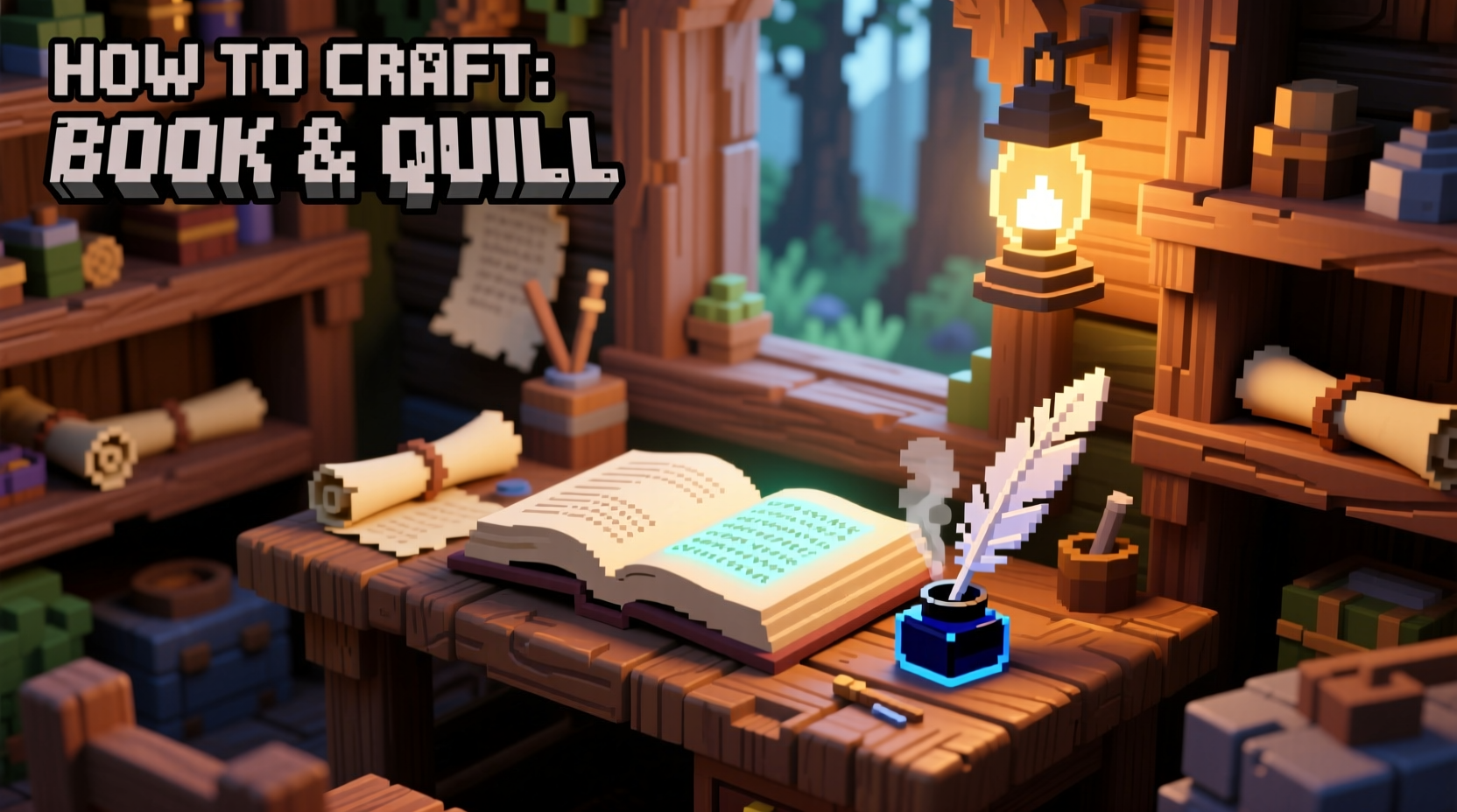 how to craft a book and quill in minecraft