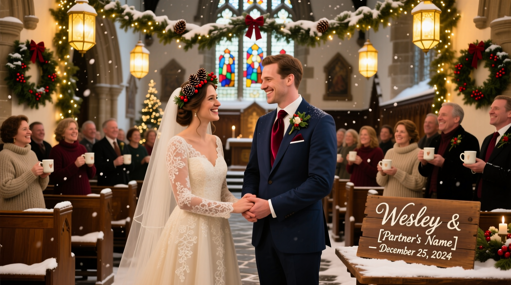 a wesley christmas wedding