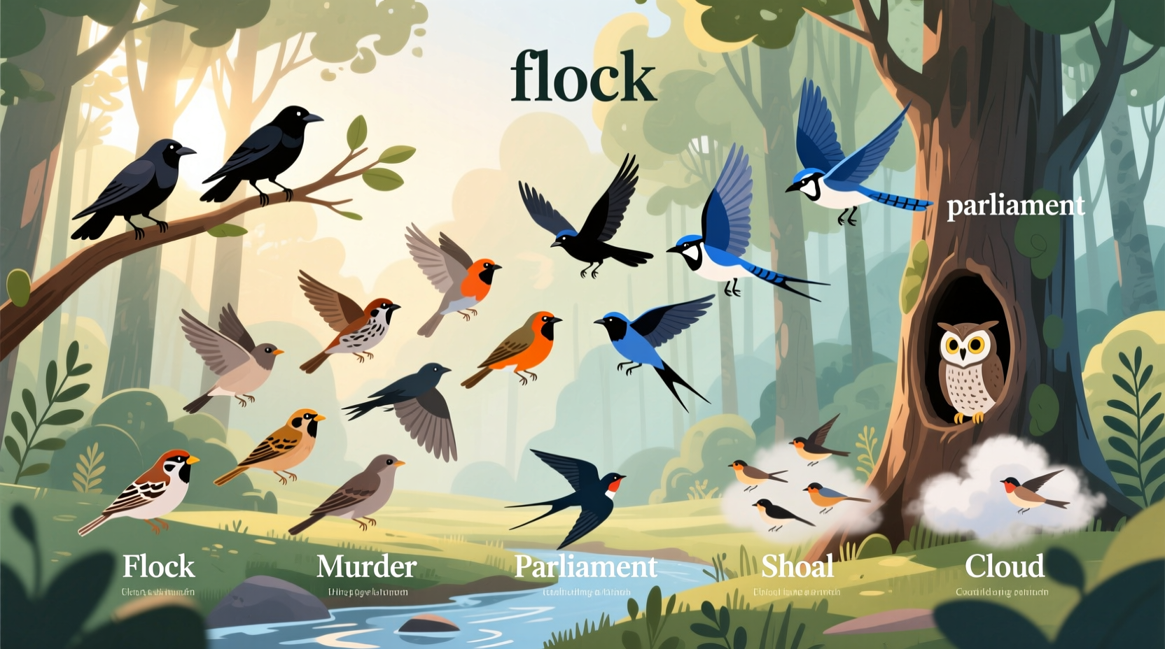 what is called a group of birds