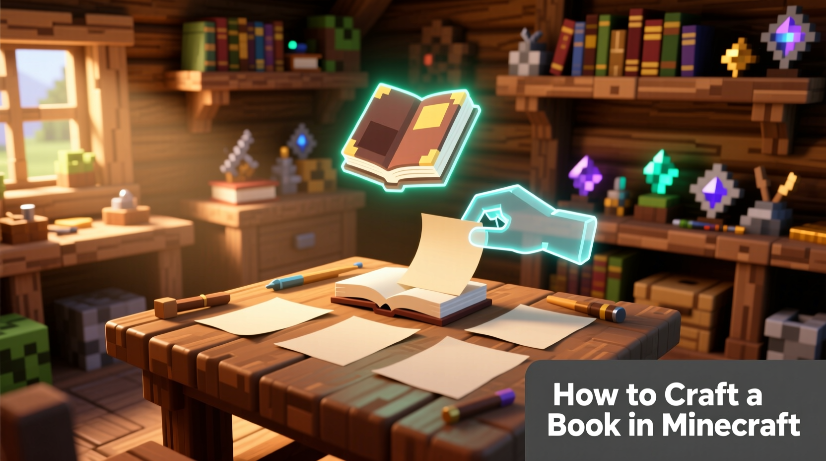 how do you craft a book in minecraft