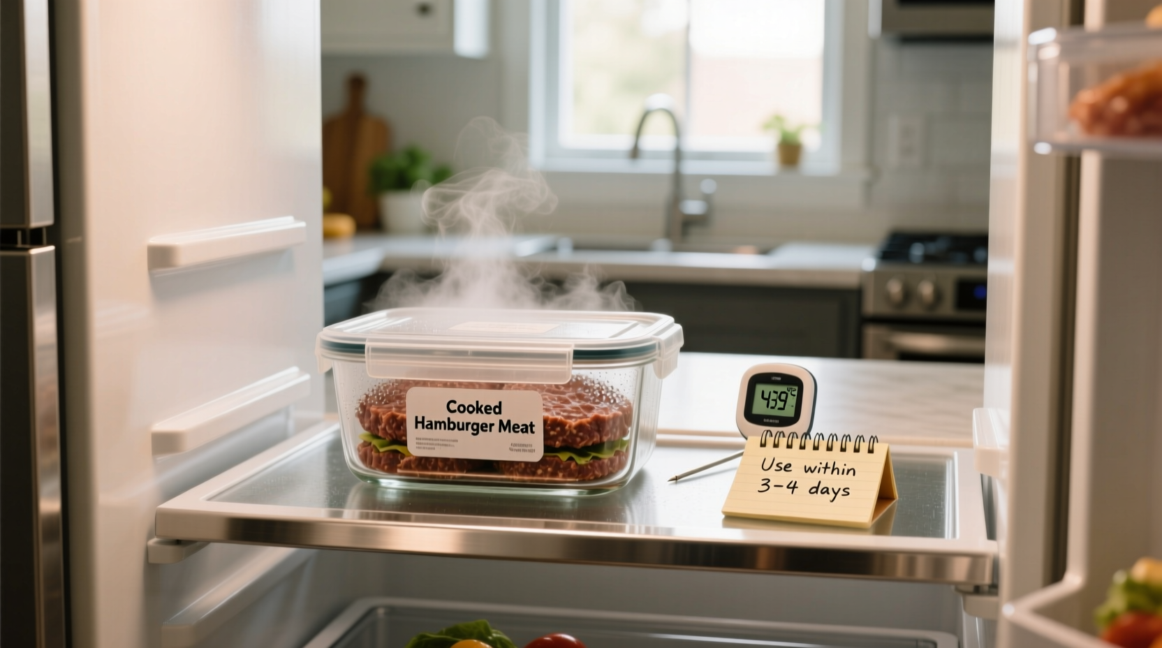 how long does cooked hamburger meat last in the fridge