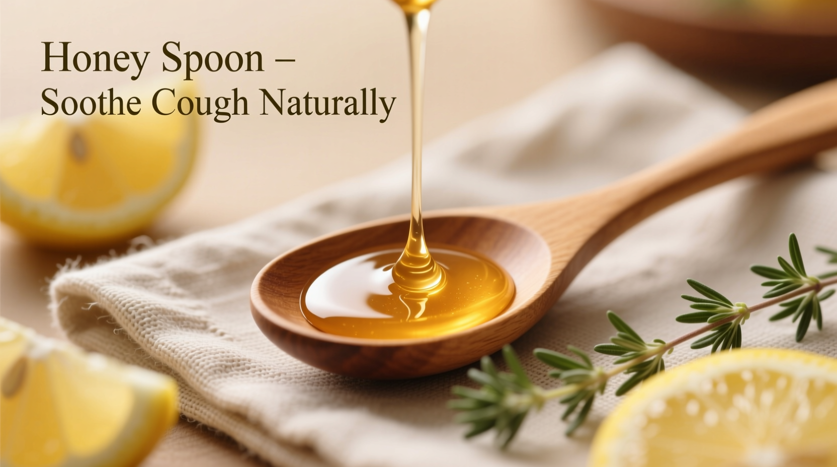 Honey spoon soothing cough symptoms naturally