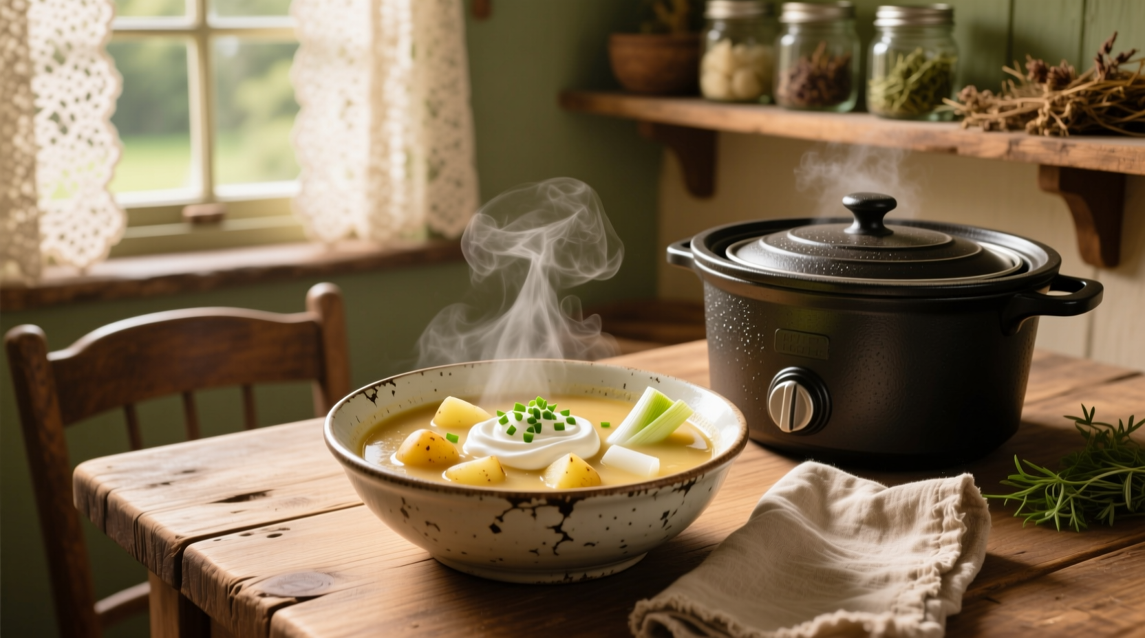 Perfect Potato Leek Slow Cooker Soup Recipe