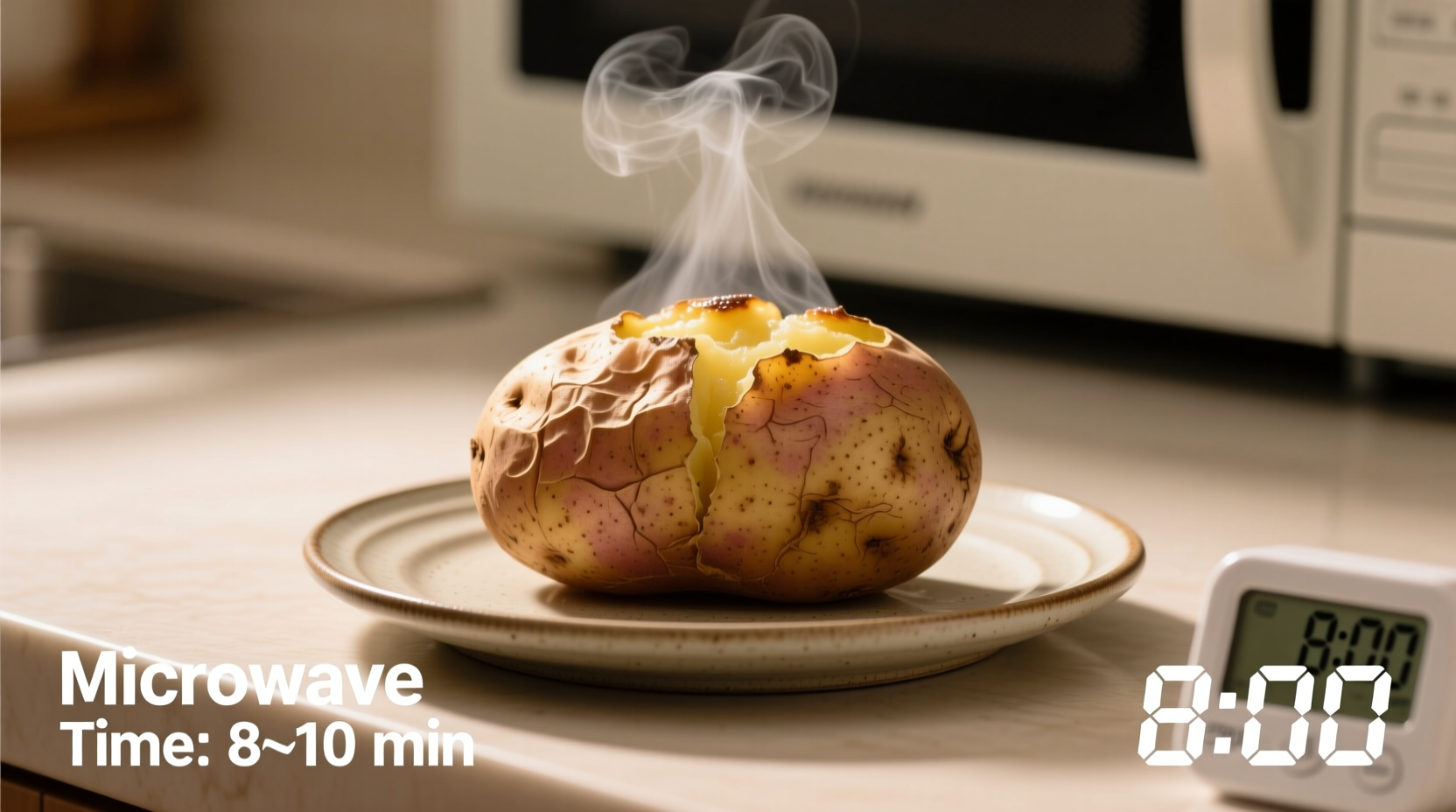 how long to cook a baked potato in microwave
