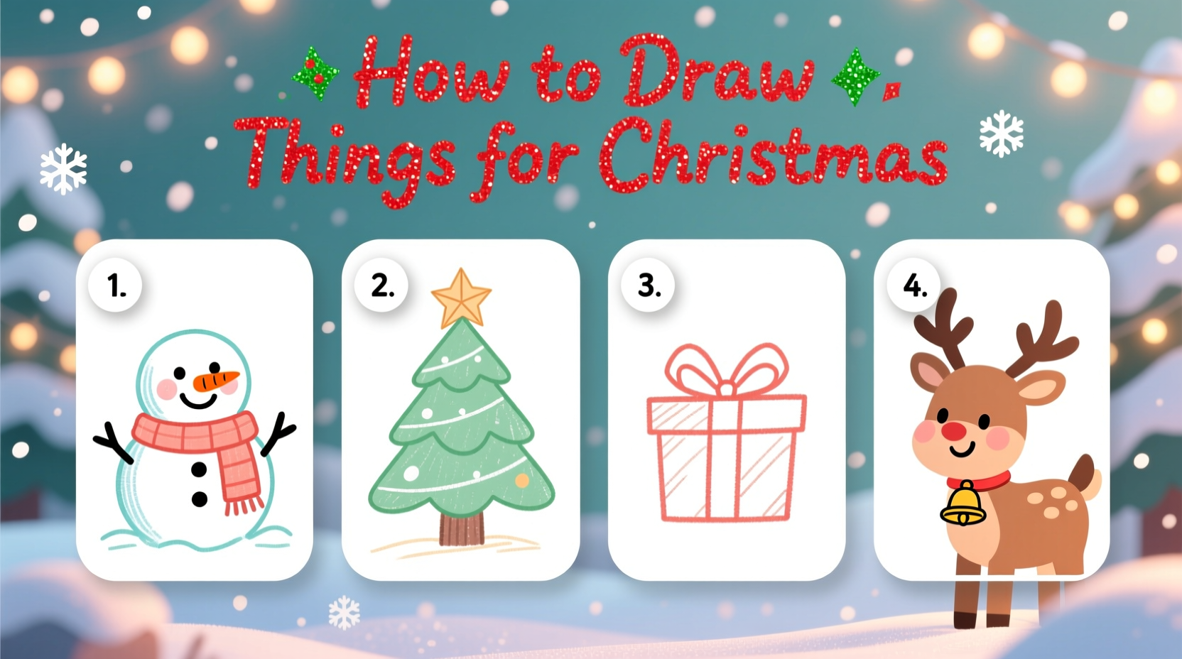 how to draw things for christmas